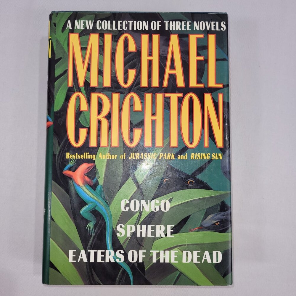 Michael Crichton Collection of Three Novels 1994 Hardcover Book Wings Books